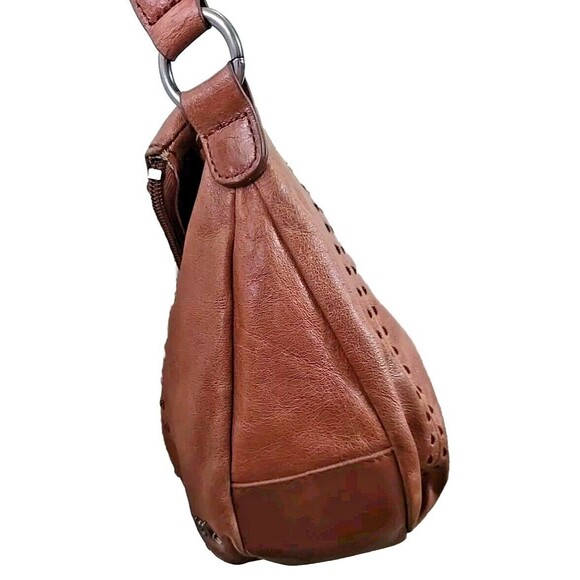 The Sak Genuine Leather Bag Crossbody Embroidered Adjustable Strap Foldover - Picture 3 of 16